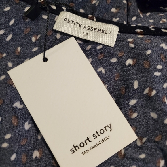 NWT Petite Assembly Vneck Faux Wrap Knit Top Size LP - Picture 7 of 10